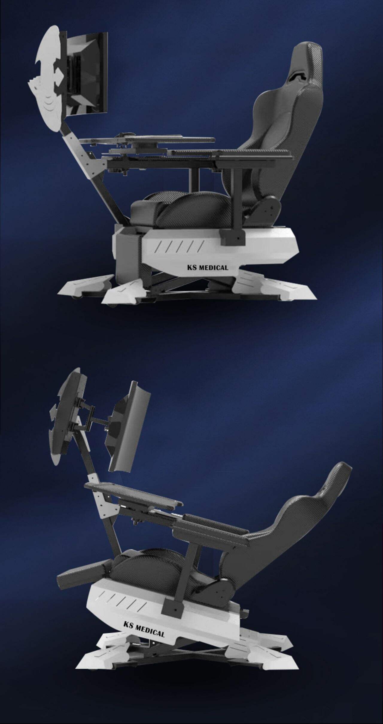 KSM-GCN2 Fully Recline Gaming Chair Cockpit Gaming Gamer Desk and Chairs Zero Gravity Design Best Chair Most Comfortable factory