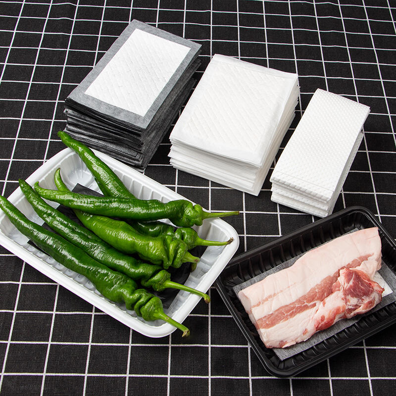 Super paper disposable white absorber high quality pe film pad for meat packaging