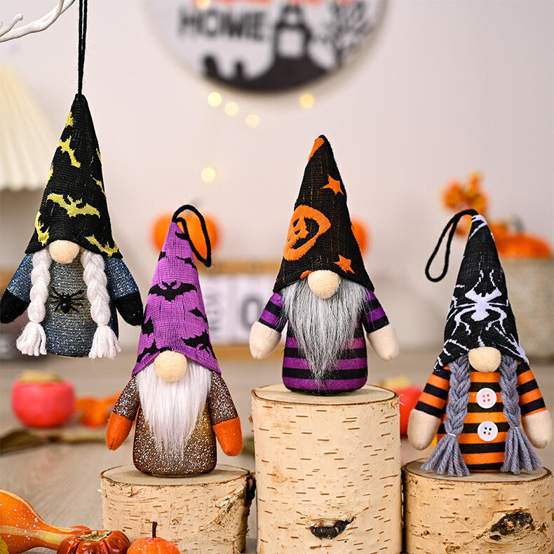 Halloween Gnome Lighted Plush Gnomes Gonk Bat With Lights Hanging Ornaments supplier