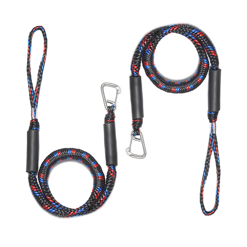 Custom Length Shock Absorb Anchor Rope Bungee Dock Line with Stainless Steel Clip manufacture