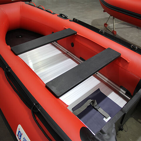 CE 3.9m Aluminium Floor Inflatable Boat Sport Fishing Boats ZB-390 with Outboard Motor details