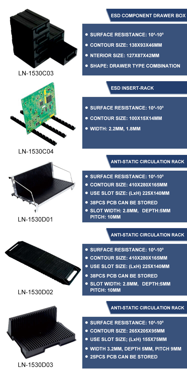 Anti-Static PCB storage cleanroom esd circulation rack PCB tray SMT Special bracket details