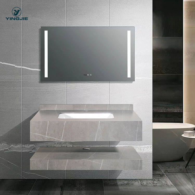 modern bathroom double Sintered Stone vanity with sink supplier