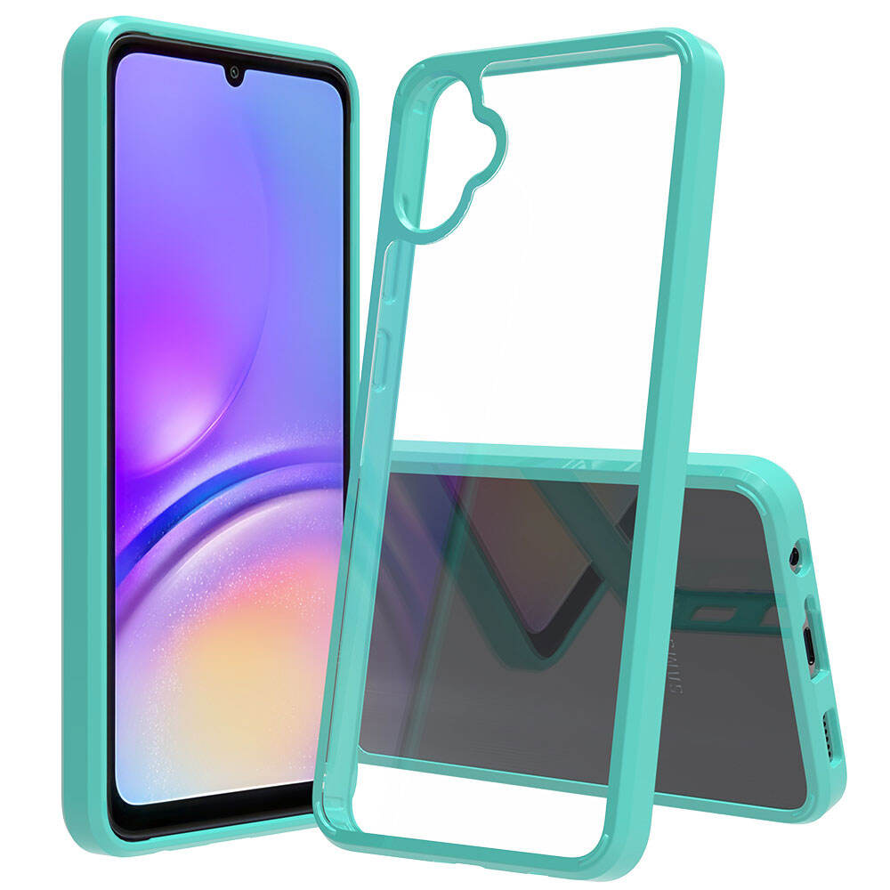 Étui de téléphone transparent 2 en 1 pour Samsung Galaxy A05 Coques design de luxe anti-rayures Tpu Pc clair anti-choc