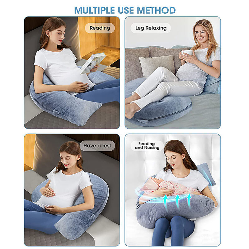 Top Quality J-Shaped Soft Body Pillow pregnant pillow pregnancy comfortable factory