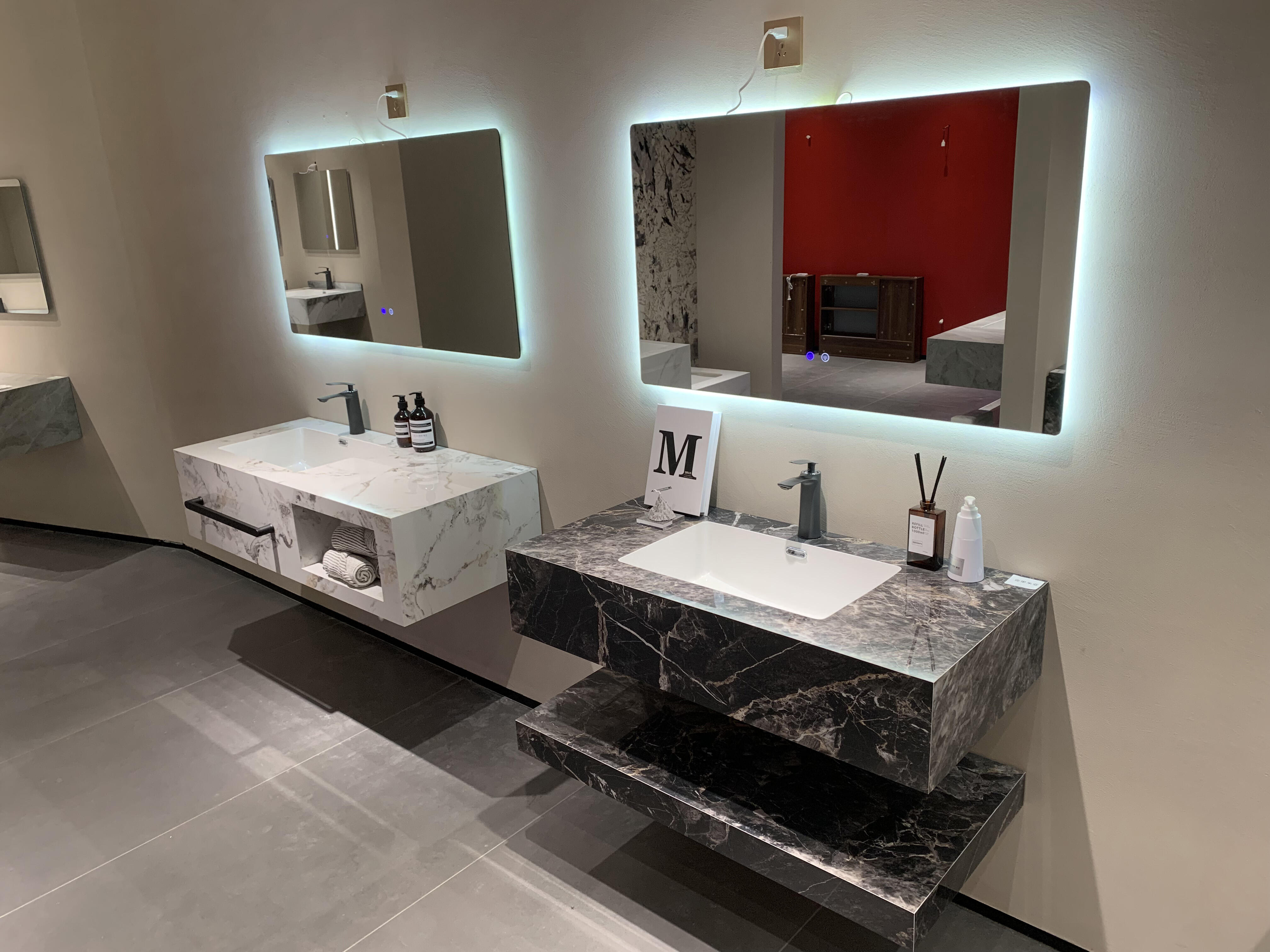 manufacturer european sanitary ware commercial double Sintered Stone basin details