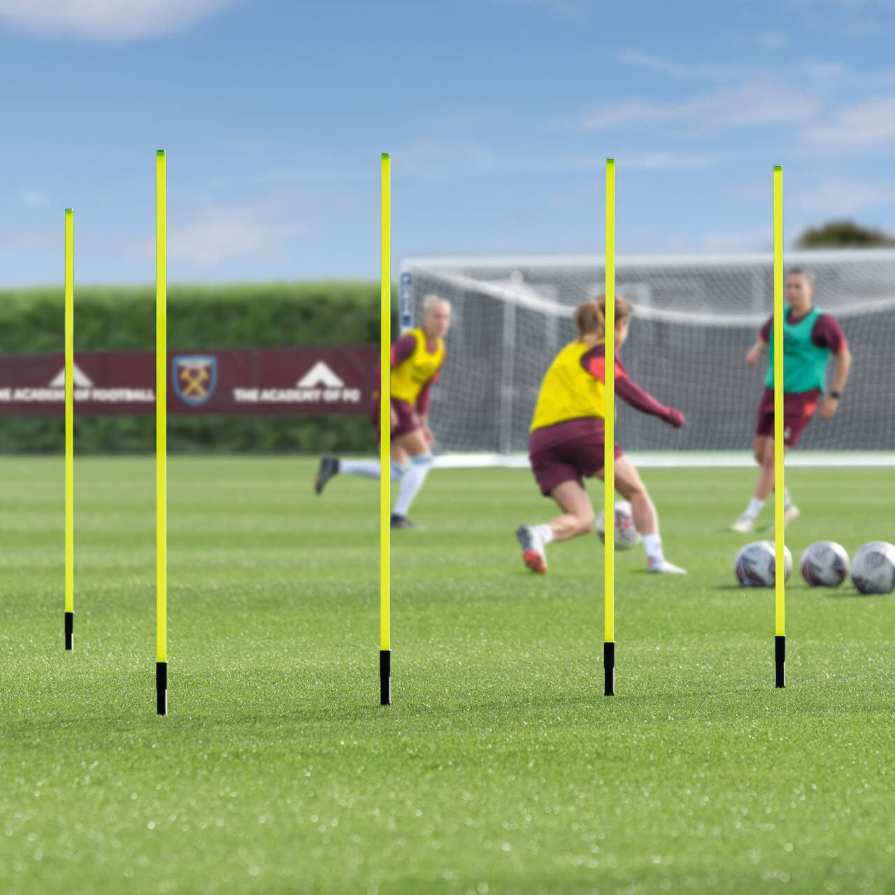 Soccer Training Equipment  Agility Salom Poles Set Football Agility Training Poles supplier
