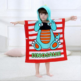 Super Absorbent Microfiber Soft Warm Beach Hooded Poncho Towel For Children manufacture