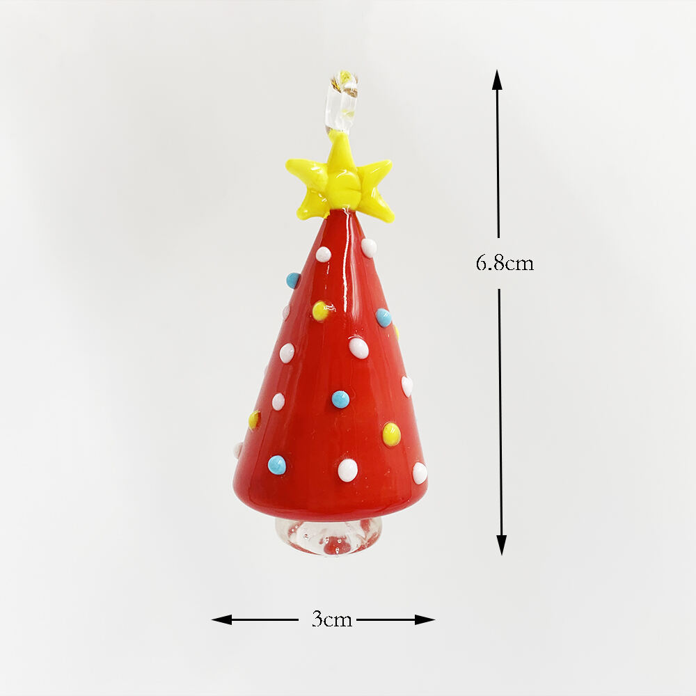 2023 New Arrival Handmade Hanging Murano Christmas Lampwork Glass Figurine Ornament supplier