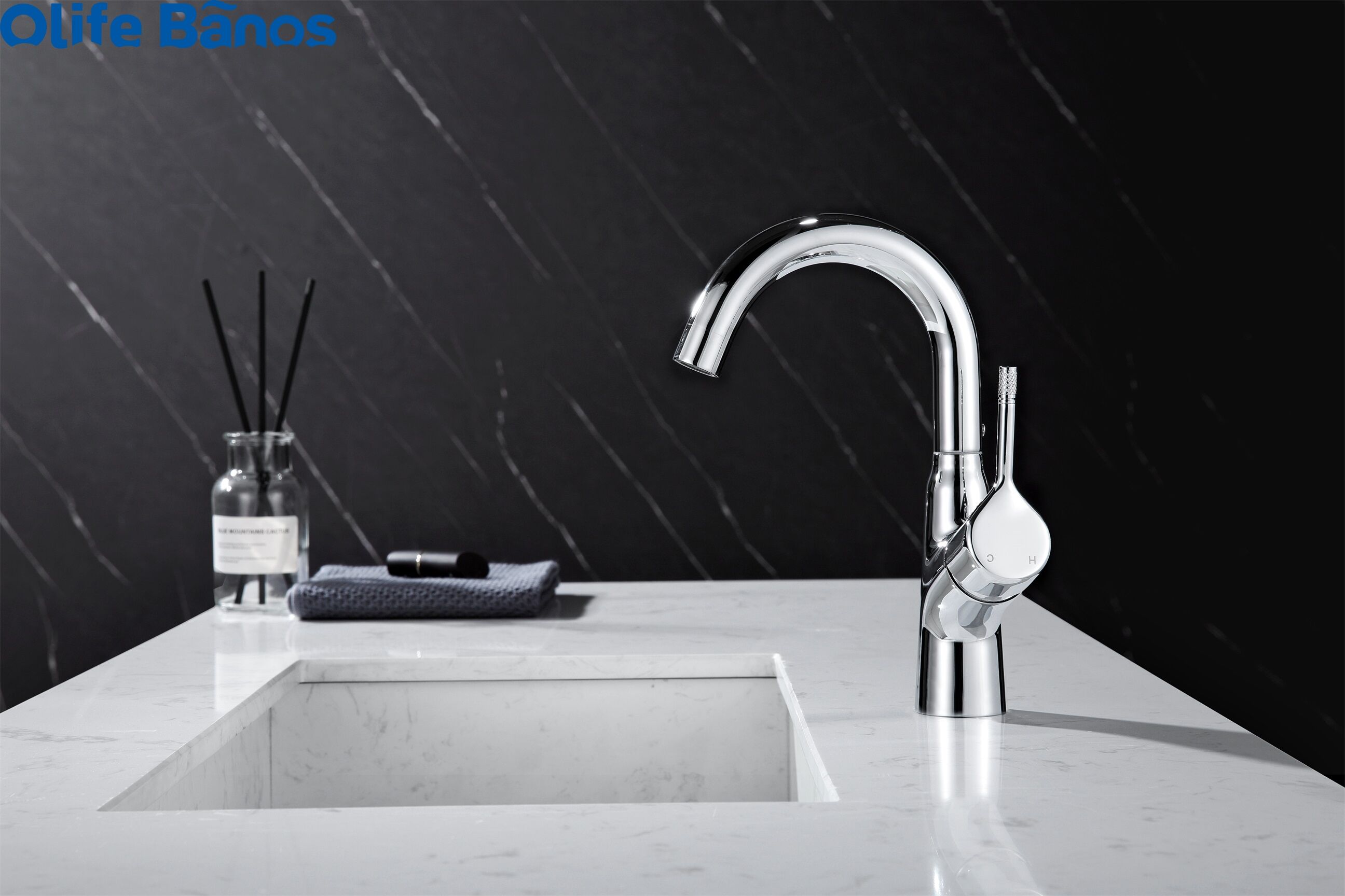 Olife Banos high quality  Hot and cold bathroom mixer gold black chrome  brush basin faucet water tap for hotel apartment details