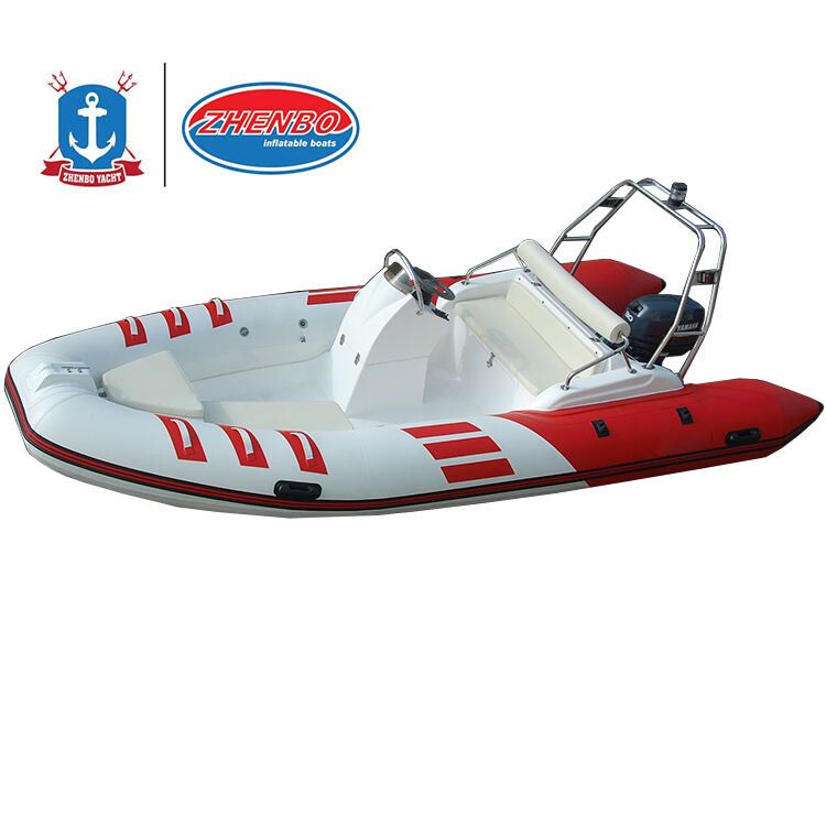 Ce 4.8m Advertising Fiberglass Rhib Boat Inflatable Semi Rigid  Boat 16ft With Boat Accessories And Engine supplier