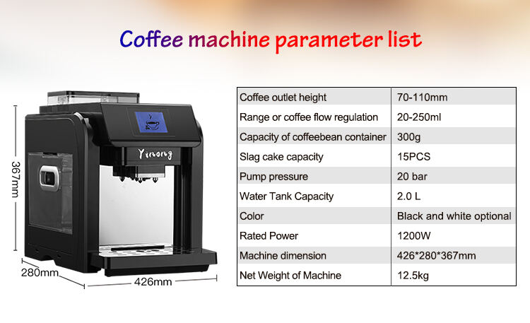 Espresso Maker Pump Bean to Cup Espresso Coffee Machine Italian Style Home Office manufacture