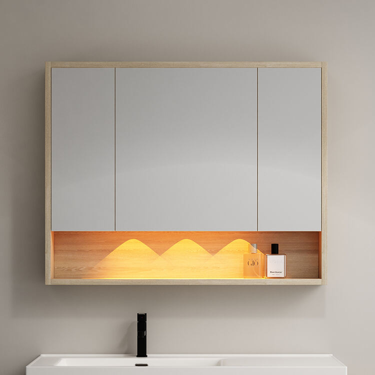 bathroom modern custom storage plywood wall cabinet bathroom vanity with mirror manufacture