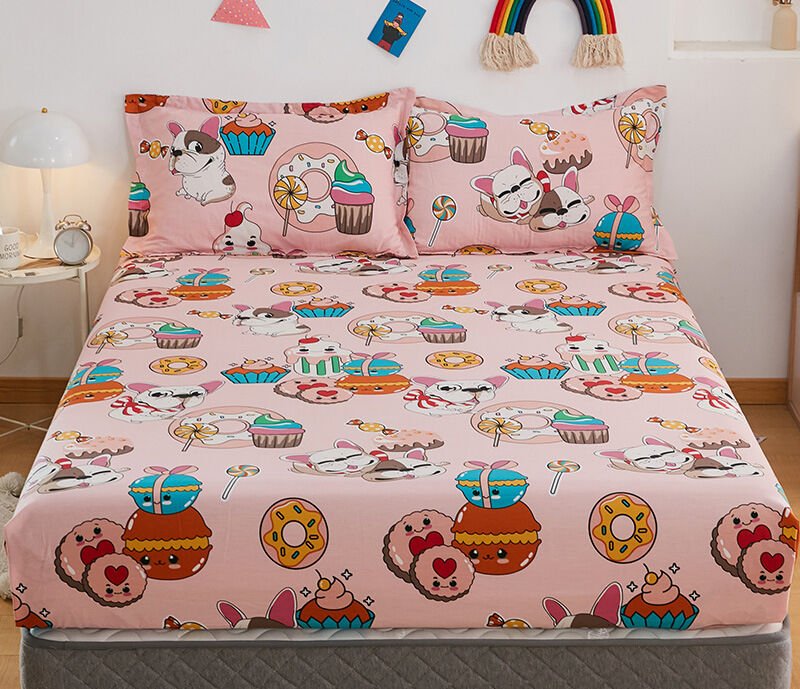 Factory manufacture 100% cotton cartoon bedding set wholesale sabanas bed sheet set manufacture