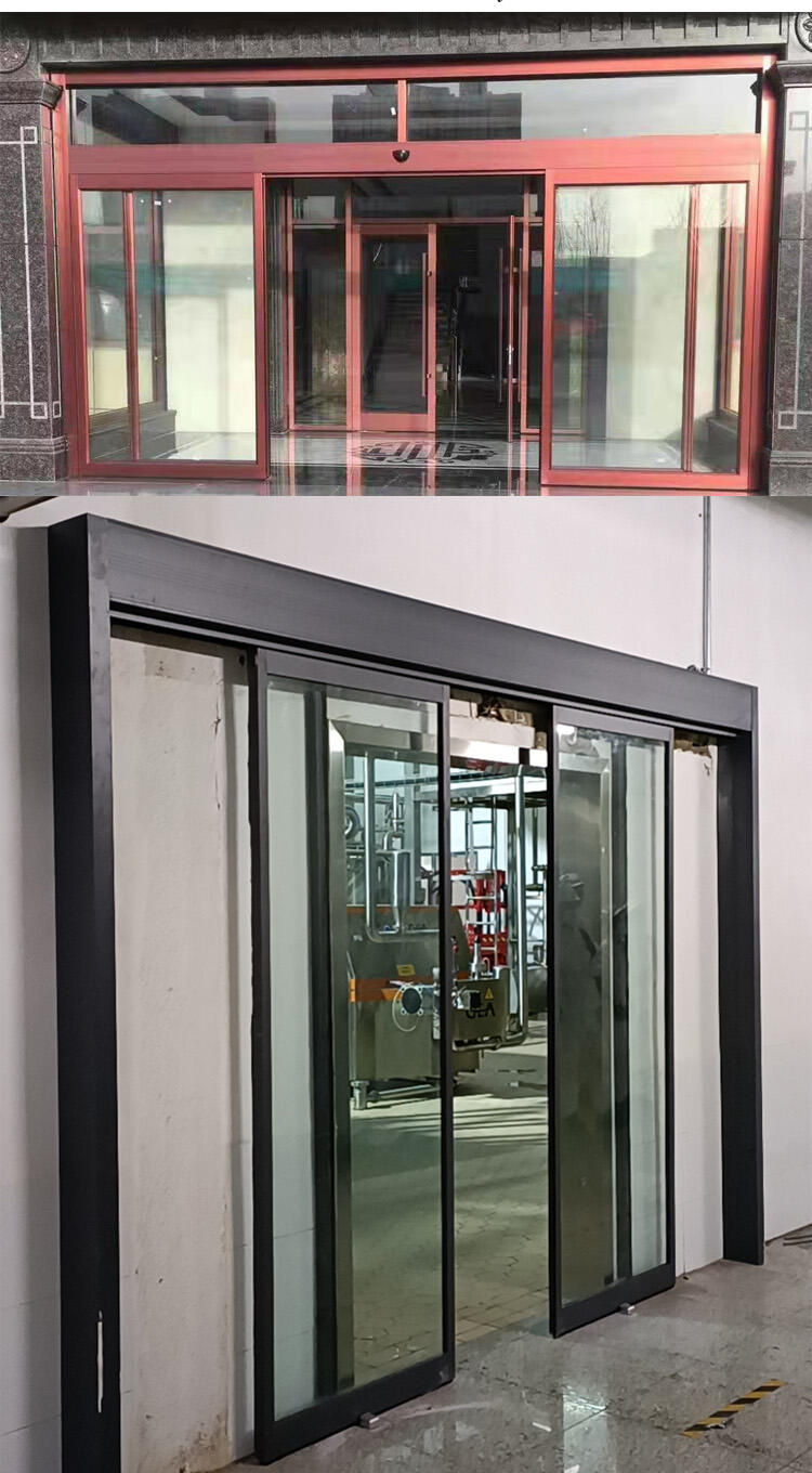 Oredy access control machine automatic open sliding door system with aluminum door frame supplier