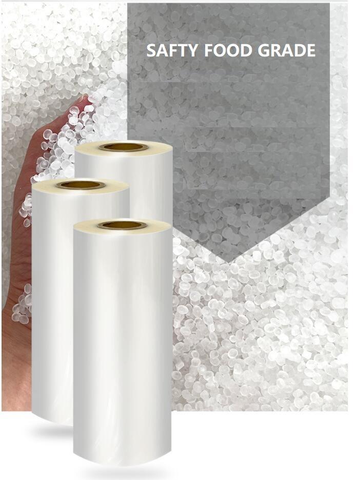 Good Quality Shrink Wrap POF Polyolefin Heat Shrinking Film Roll with printing factory