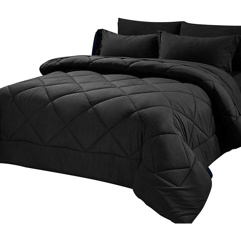 Buyer designer home use 3-piece luxury comforter quilted bedding set factory