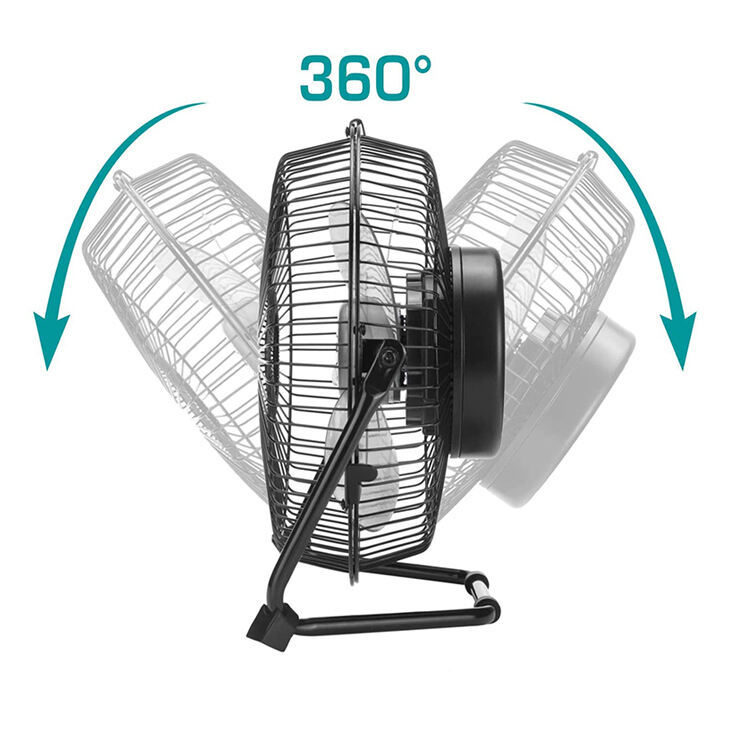 12" High Velocity Floor Fan Rechargeable Battery Operated Fan Cool Cold AQuiet Personal Cooling Fan with Metal Frame for Camping supplier