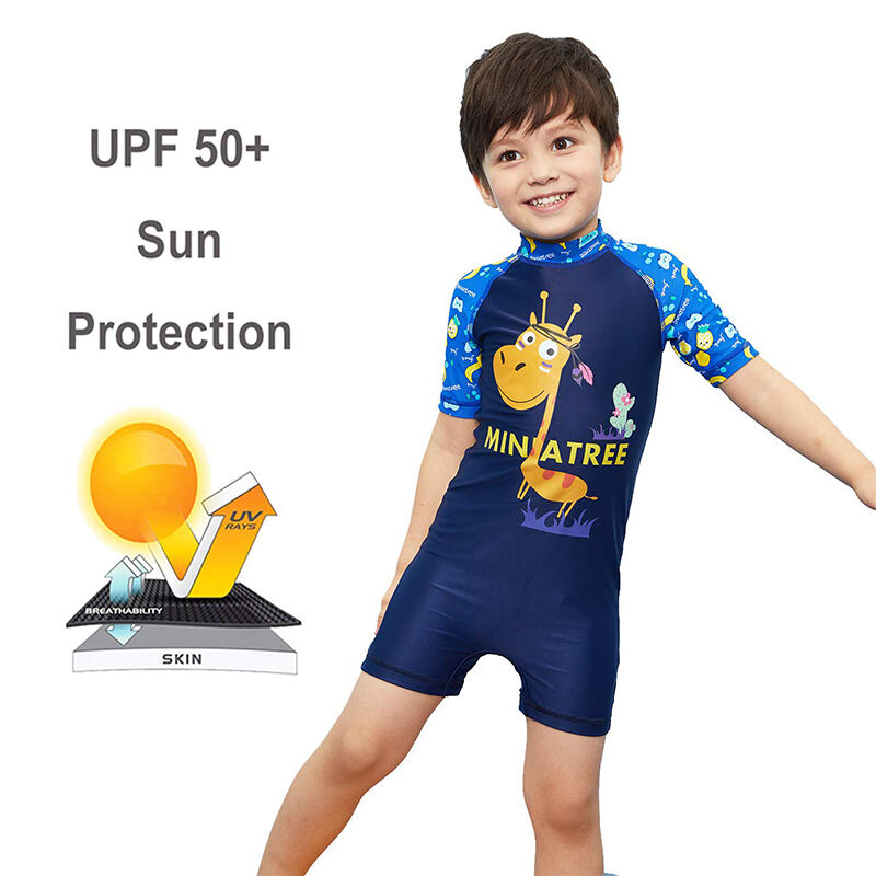 High Neck Elastic Sporty Swimwear for Kids manufacture