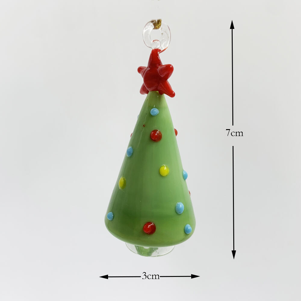 2023 New Arrival Handmade Hanging Murano Christmas Lampwork Glass Figurine Ornament manufacture