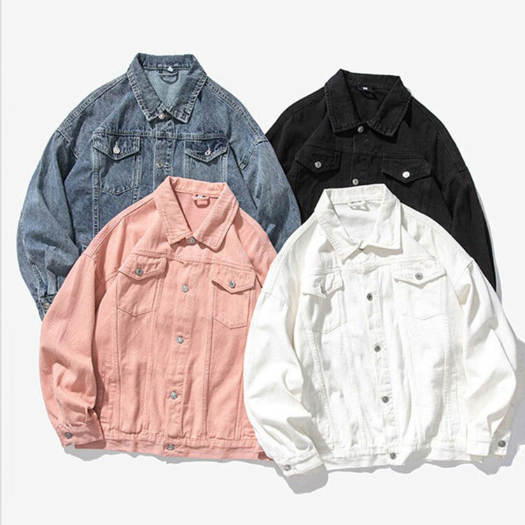Suppliers Denim Cotton Fabric Jackets Oem Custom Manufacturer Pigment Washing Mens Jean Denim Jacket supplier