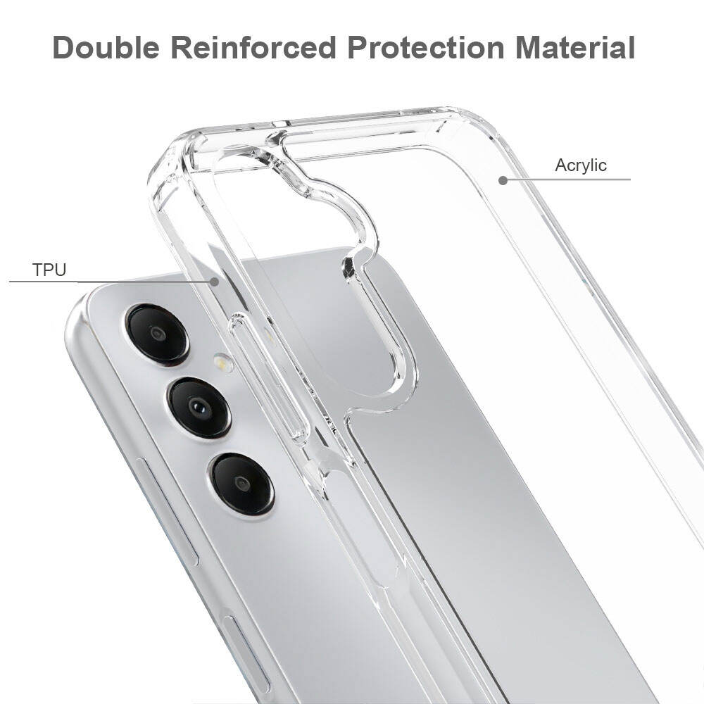 Clear Phone Case For Samsung Galaxy A05S Cases ラグジュアリーデザイン 抗傷害 Tpu Pc ドロップ透明Proof 2 In 1