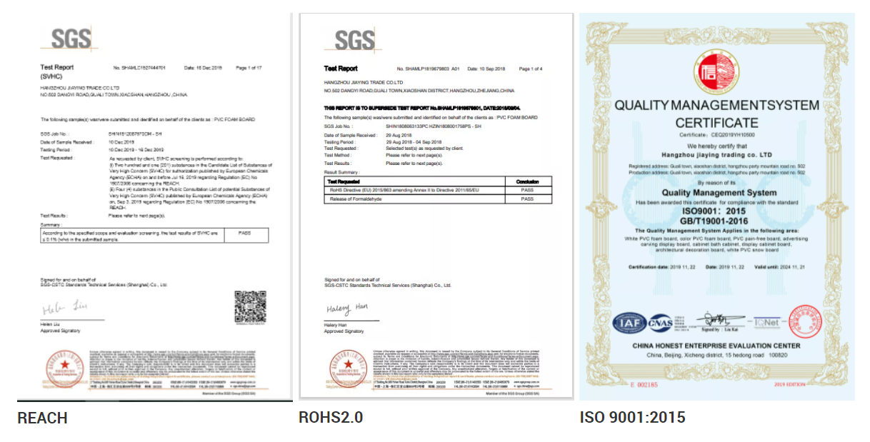 PLUSWIN 1220*2440mm colored pvc foam sheet waterproof and Formaldehyde free details