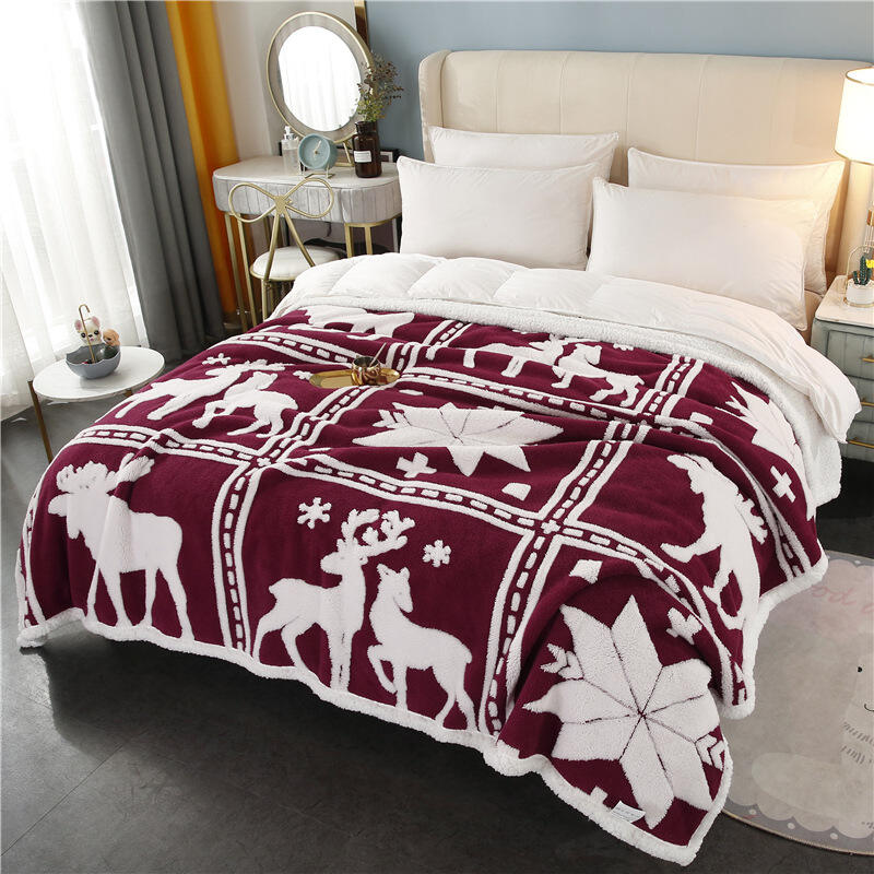 Fleece Blanket Wholesale Luxury for Winter High Quality Polyester Soft Warm for Sofa Bed manufacture