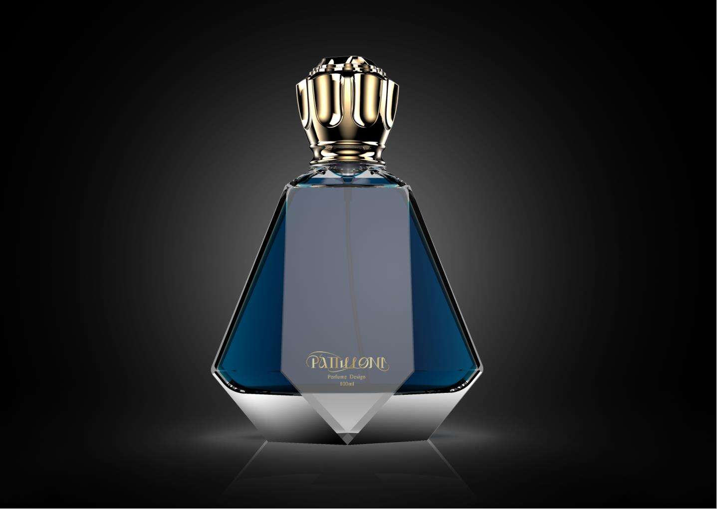 dubai empty high quality design clear luxury mens glass perfume bottle black with box packaging details