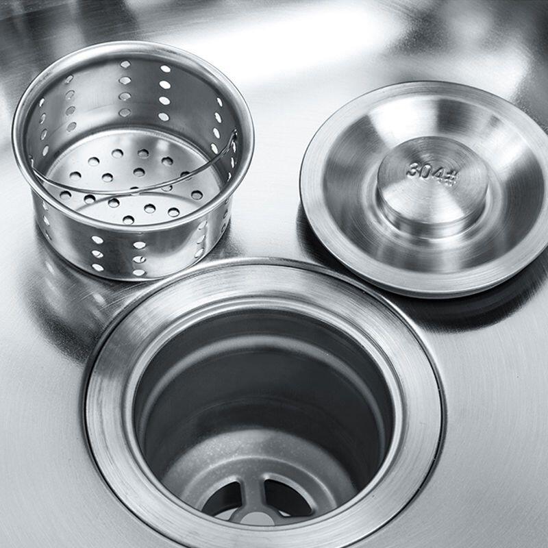 Discount Price Cheap Hot Sale Stainless Steel 304 Double Bowl  Kitchen Sink With Strainer manufacture