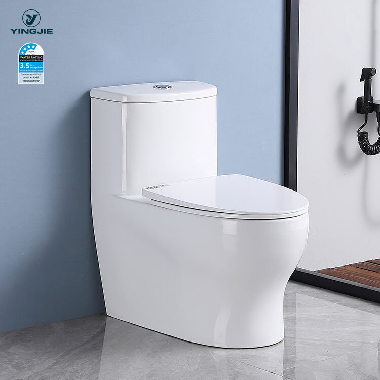 Sanitary Ware Water Closet Siphonic Flush ceramic wc Floor Mounted bathroom One Piece Toilet supplier