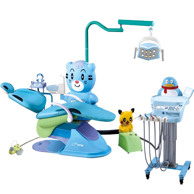 Low-priced children's dental chair innocent cute removable tool tray two-color light factory