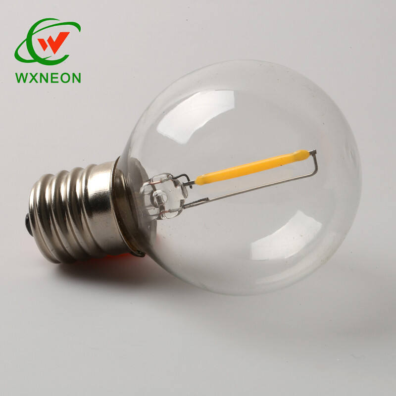 Outdoor Christmas Decorate 0.5W E12 Base Glass Shell G40 Led Filament Globe Replacement Bulbs supplier