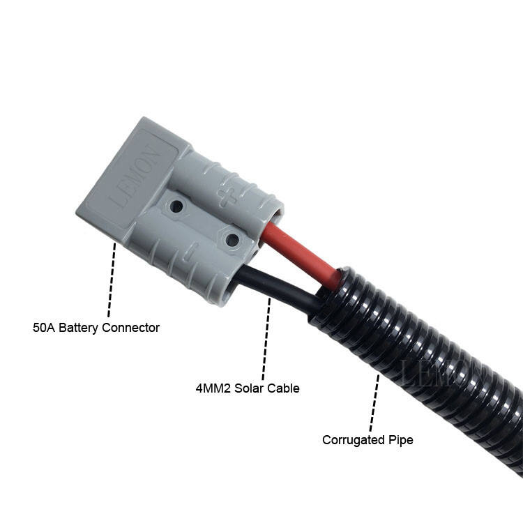 Solar Panel Charging Kit 50A Solar Battery Connector 1*4mm2 Battery Solar Panel Cable factory