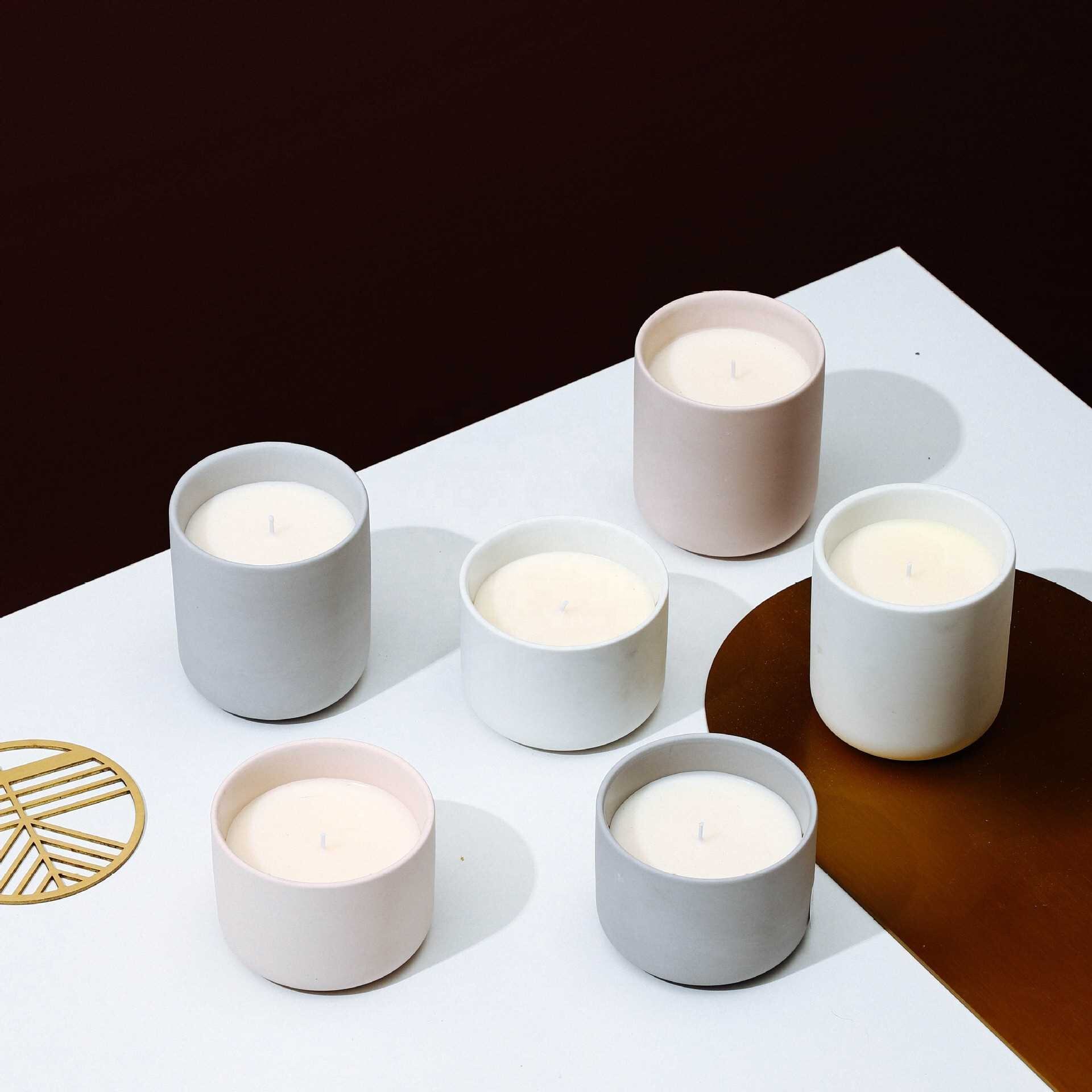 Ceramic Porcelain  Candle Jar with lid High Quality Luxury Home Decoration gift box Customized Logo