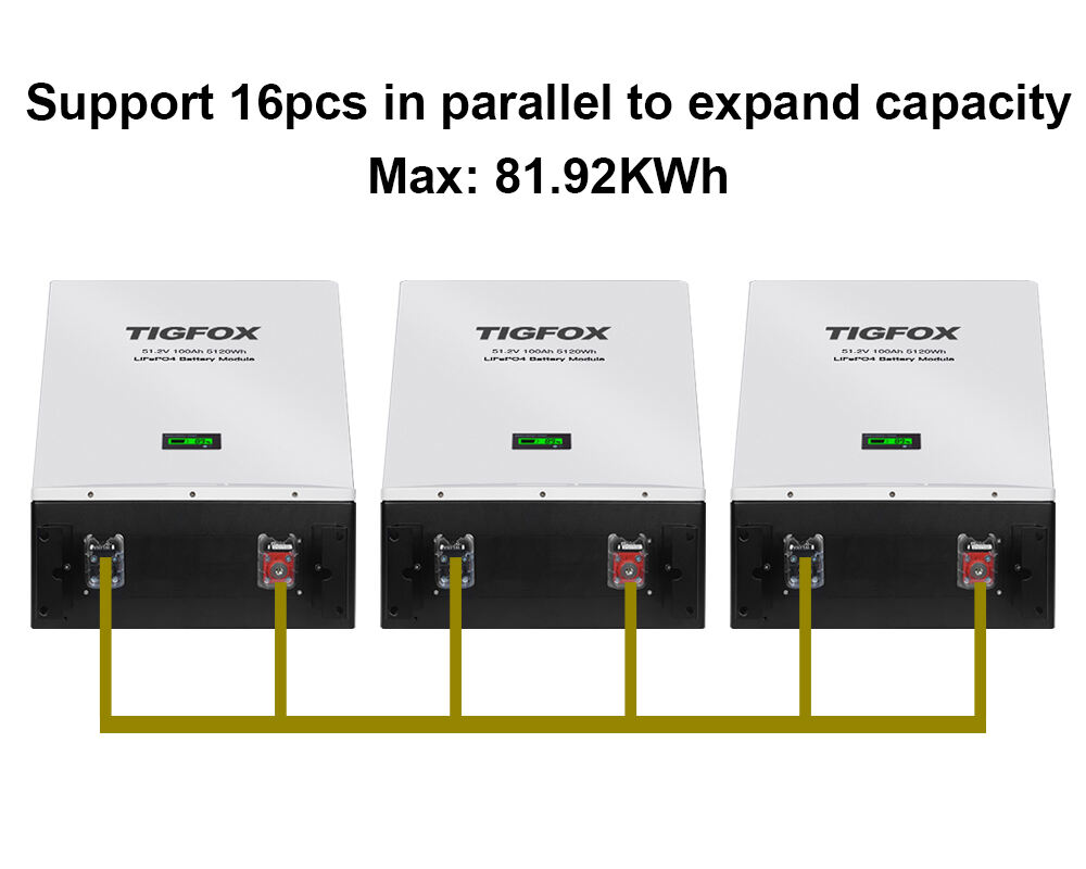 TIGFOX off grid hybrid 48v battery energy storage solar mounted 51.2v 200ah 100ah lifepo4 48v battery 5kw solar power system details