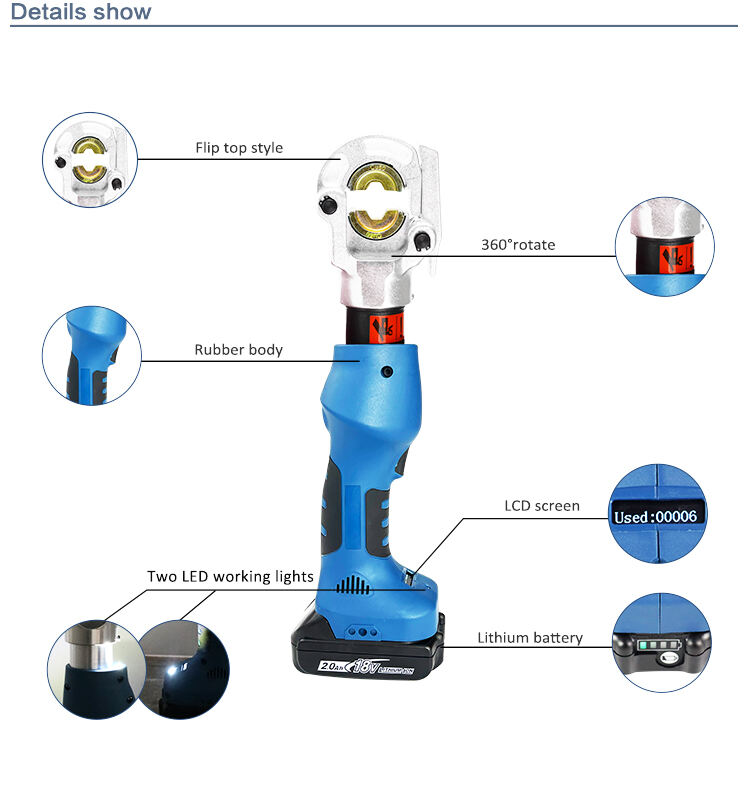 ECT-6022M Battery Powered Mini Crimping Tool 6t manufacture