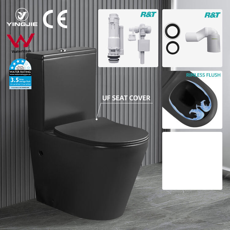 OEM ODM brands p trap floor mount black matt ceramic watermark toilet australian toilet details