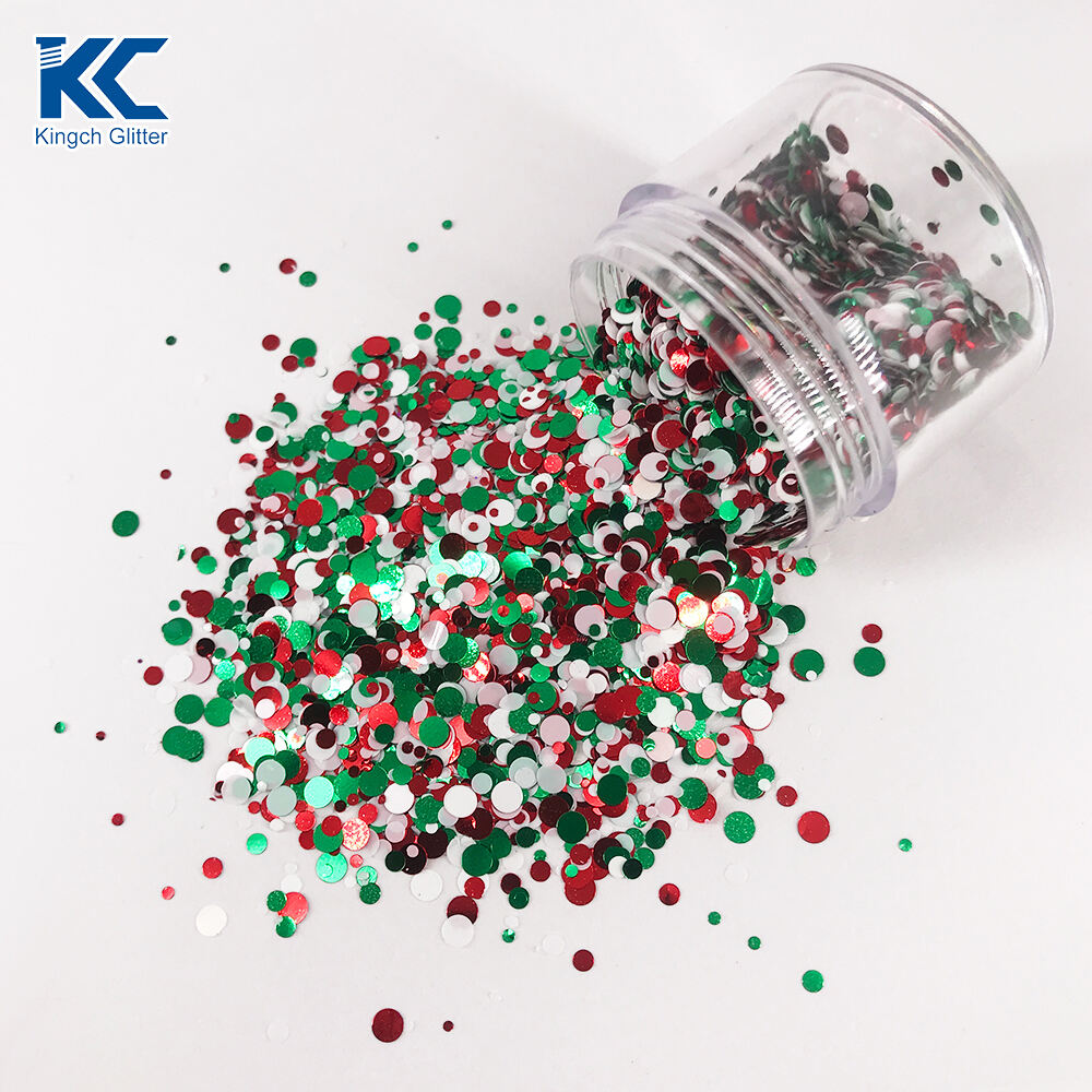 High Quality Popular shining shape glitter custom package chunky glitter mix