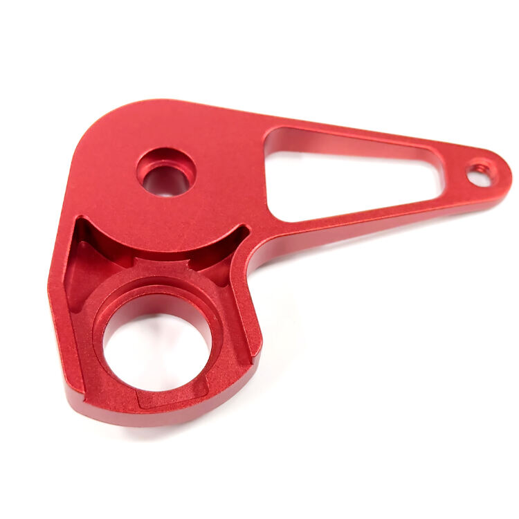 Precision CNC Machined Component with Vibrant Red Oxidation Finish for Enhanced Durability and Aesthetic Appeal details