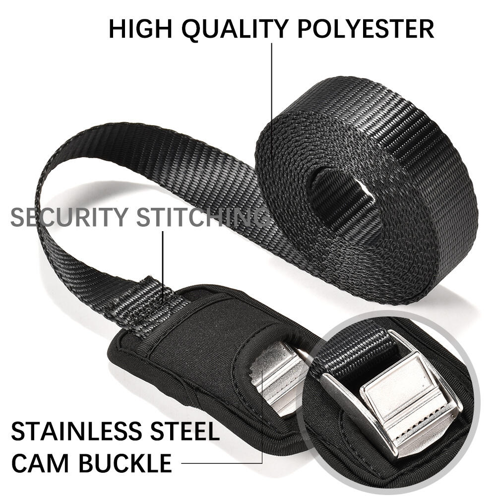 soft pad 1 inch 350kg break strength stainless steel cam buckle tie down strap details