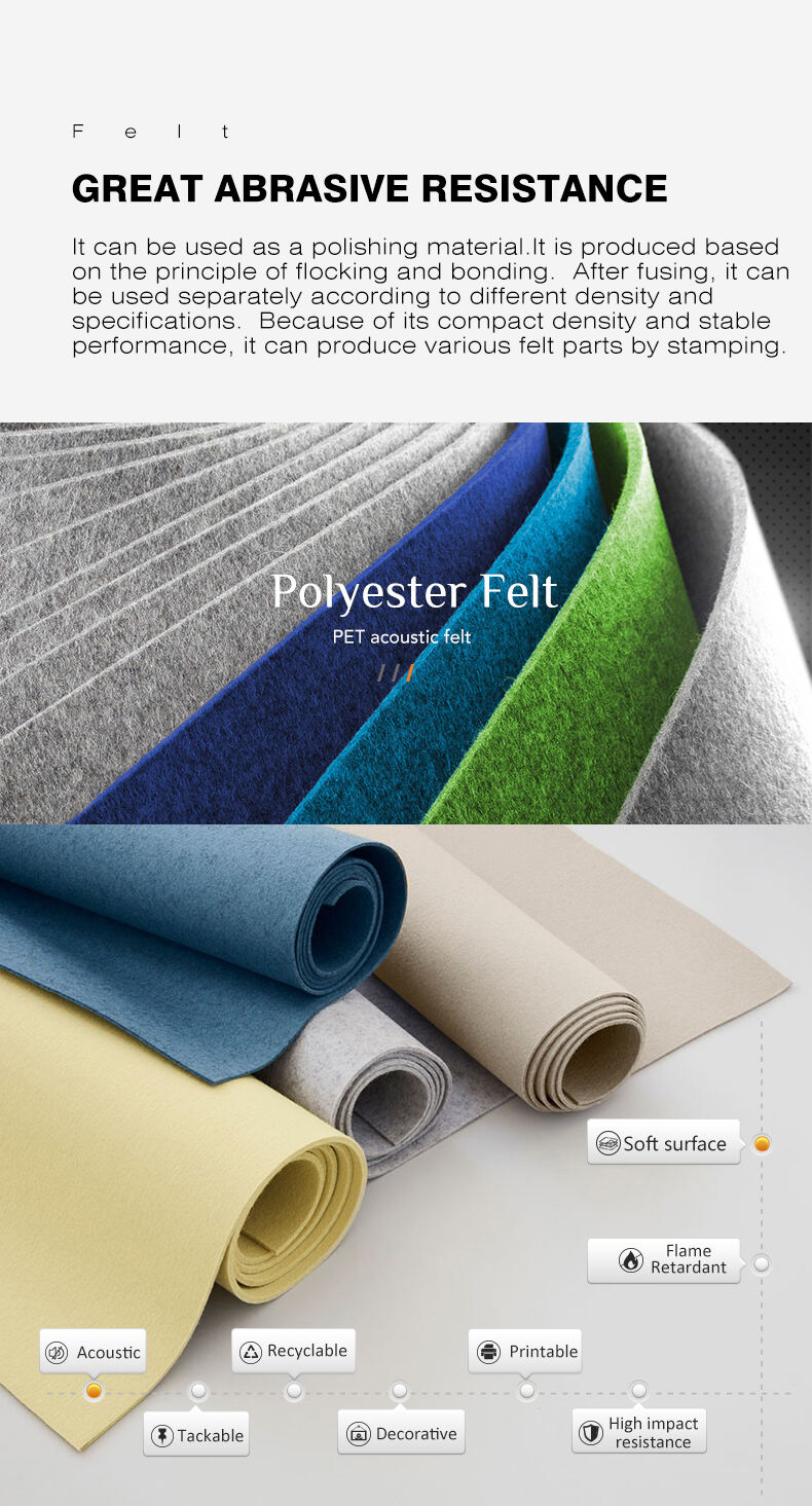 Multi Function Colorful Eco-friendly Good Quality Material Soundproofing Sound Absorbing Felt Softness Micro Fiber Felt manufacture