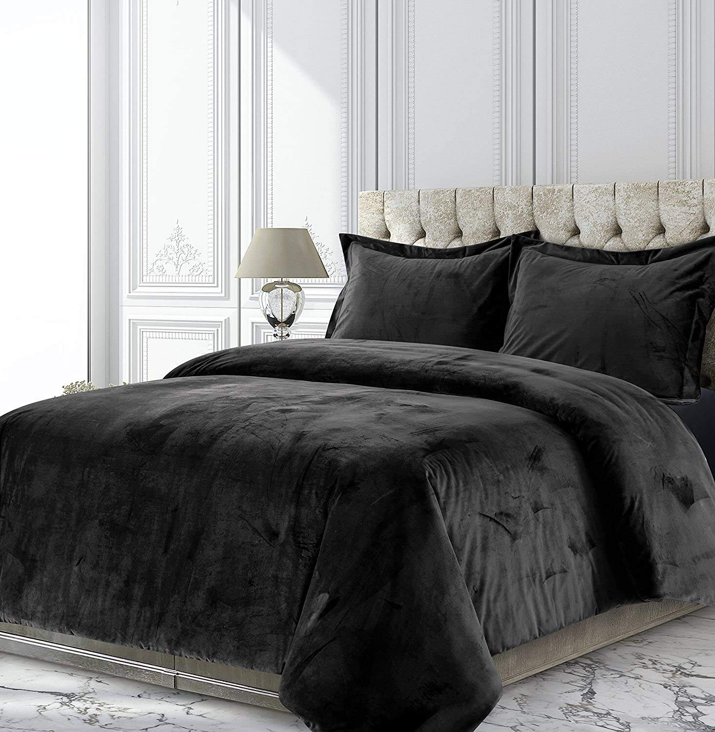 Wholesale 3 Pieces Winter Soft Thick bedding set Velvet comforter Oversized Solid duvet set manufacture