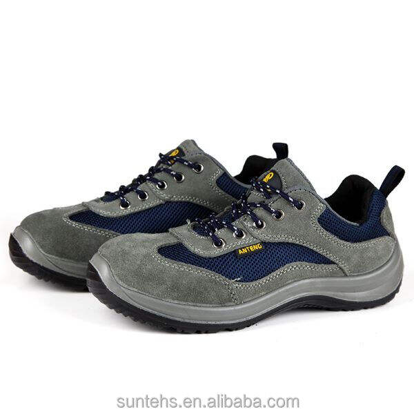 Steel Toe Security Shoes Gray Cow Suede Sandwich Lining High Elastic Sponge Insole Shoes details