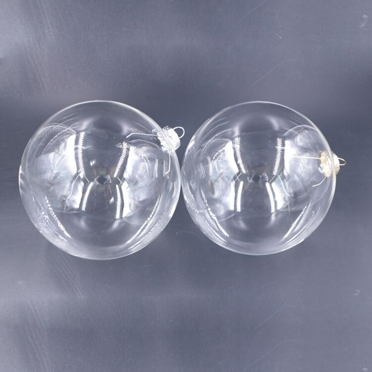 Decorative Customized Handblown Borosilicate Clear Ornament Christmas Glass Ball Wholesale manufacture