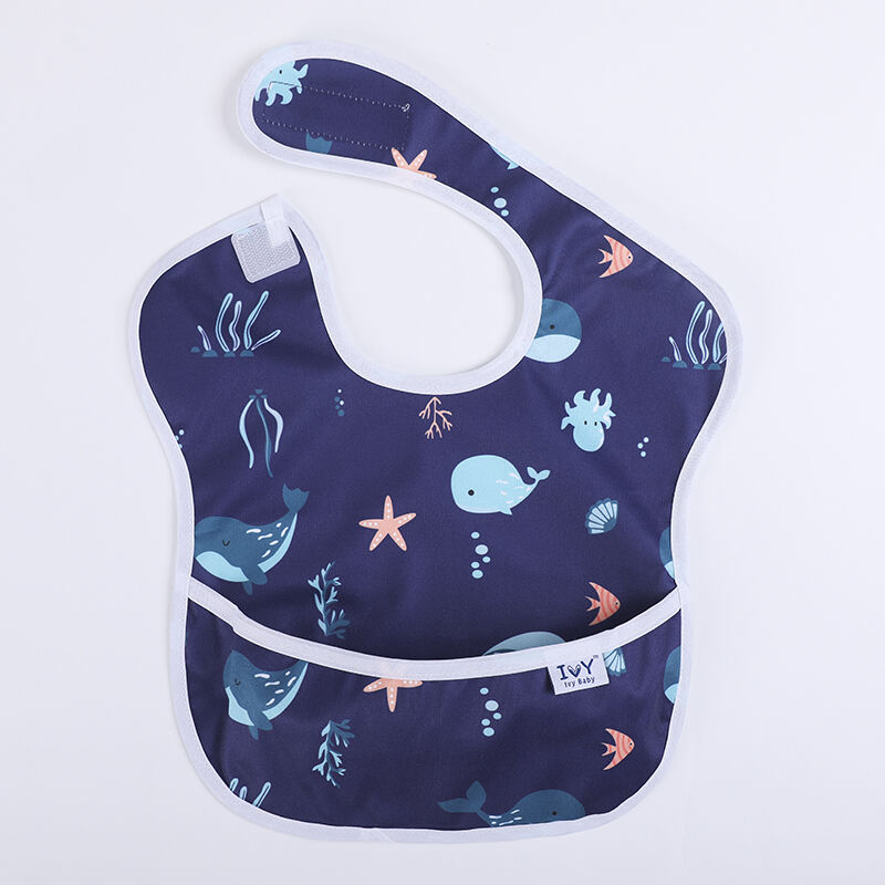 Infant Custom Printed Baby Apron Bib Weaning Smock Bib factory