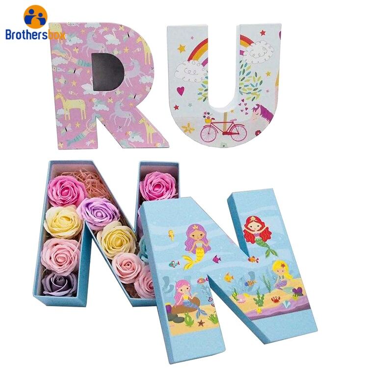 Creative Letter Printed Gift Box / Custom Unique Shape Gift Box supplier