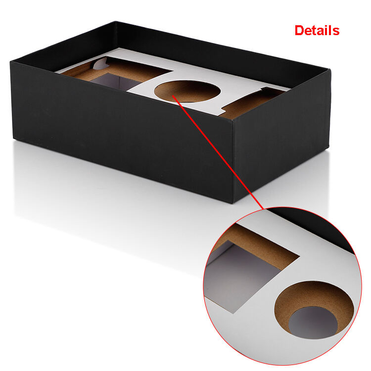 Custom Black Gift Box With Lid / Black Cardboard Box With Lid manufacture
