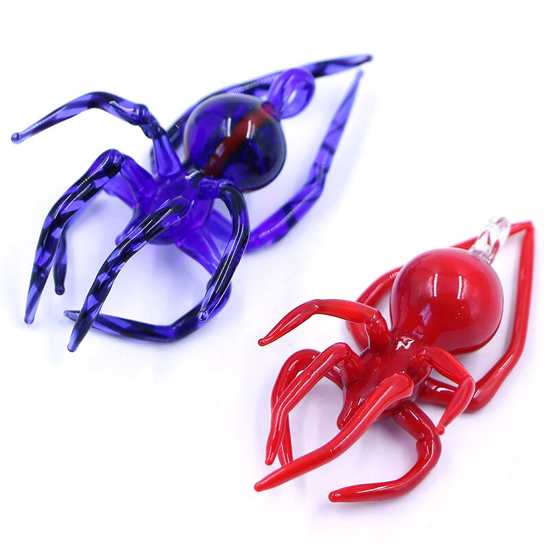 Halloween Hanging Glass Lampwork Spider Figurine Ornament details