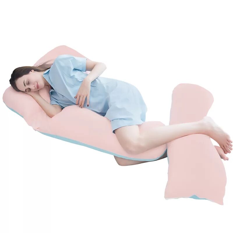 High Quality Comfortable U Shaped Full Body Pregnancy pillow 100% Cotton pragnancy pillow women supplier